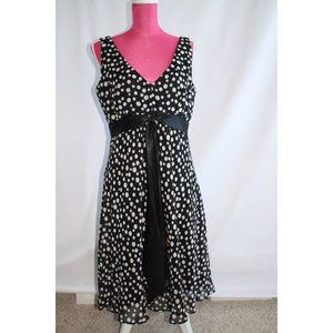 Positive Attitude Polka Dot Sleeveless Dress for Women Size 12